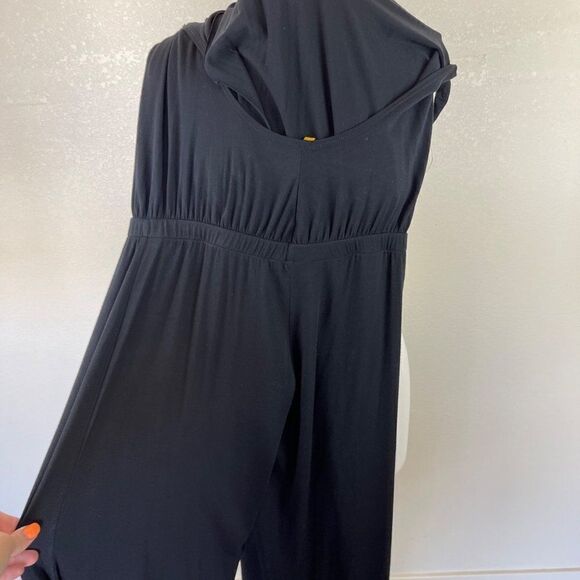 Rachel Pally Black Stretch Jumpsuit Halter Open Back Flare Leg Medium - Picture 5 of 9